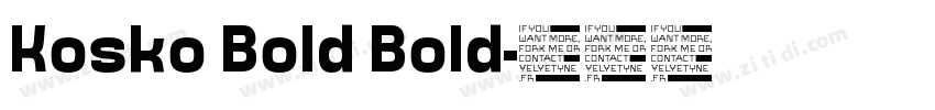 Kosko Bold Bold字体转换